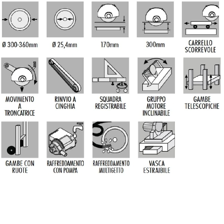 Machine à scier avec moteur et chariot 218A SA80 Raimondi -2