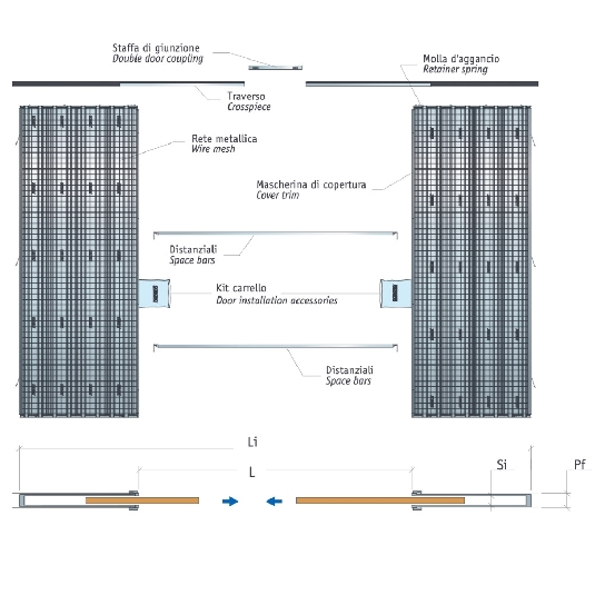 Contre-châssis double porte enduit 105 mm Gold Base Double Scrigno -3
