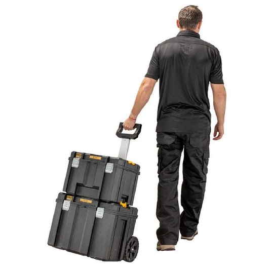 Coffret TSTAK IP54 grande contenance mobile avec poignée télescopique DWST83347-1 DeWalt -4