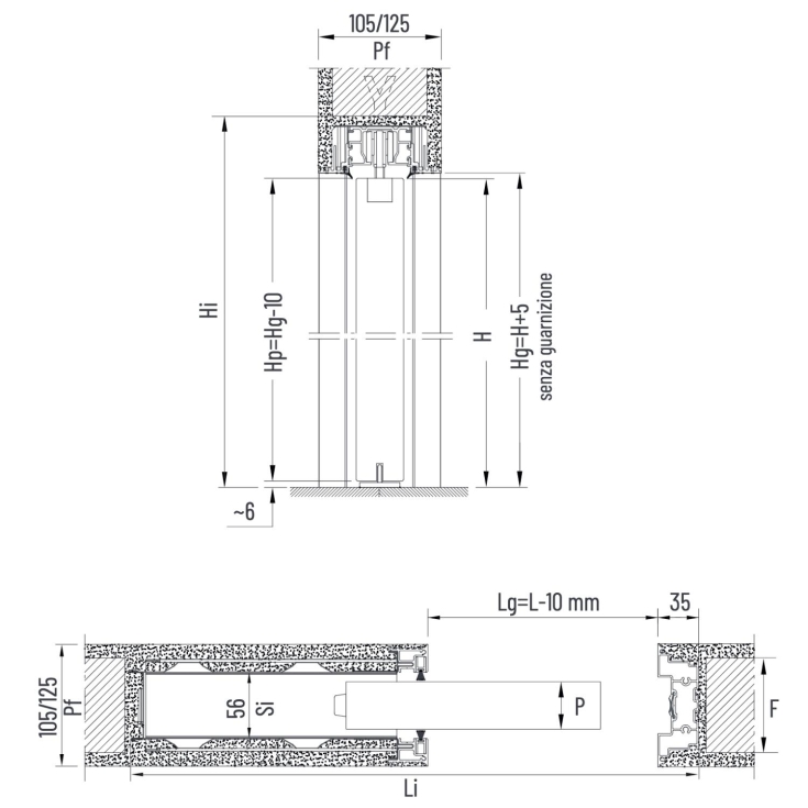 Controtelaio filomuro intonaco Techzero Scrigno -5