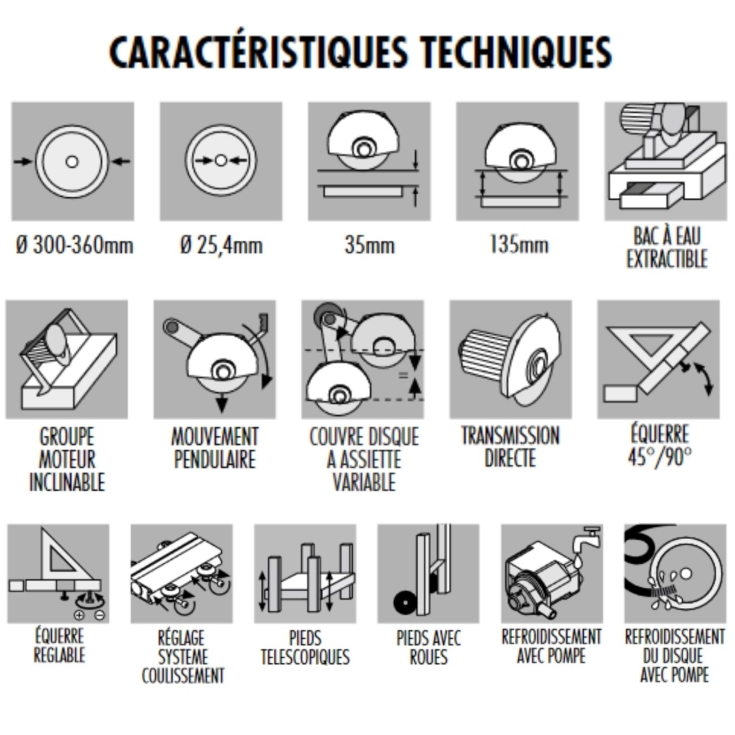 Scie à eau sur table conçue 42085A Zoe 85 Advanced Raimondi -6