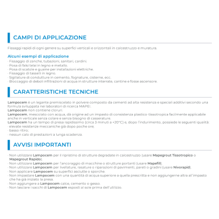 copy of Cemento rapido Lampocem Mapei legante idraulico antiritiro 5Kg -2