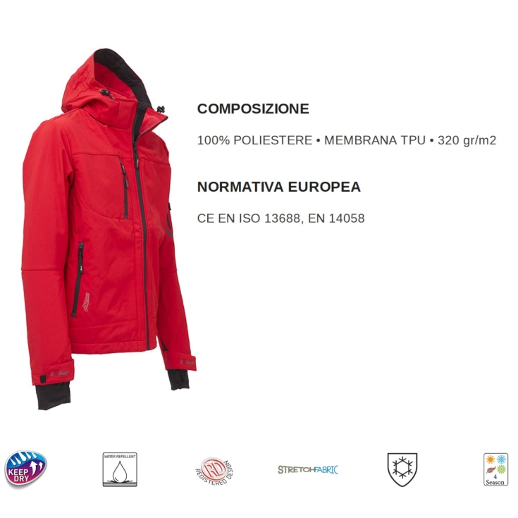 Veste U-Power METROPOLIS magma rouge -6