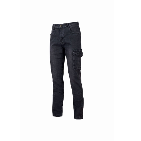 Jean cargo U-Power TOMMI noir carbone -1