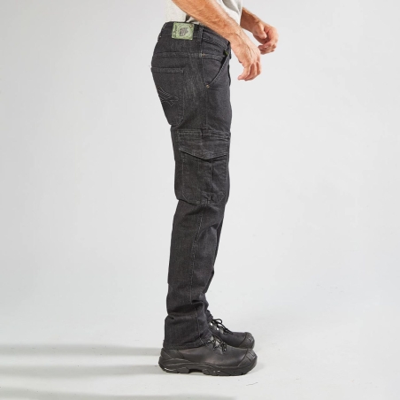 Jean cargo U-Power TOMMI noir carbone -3
