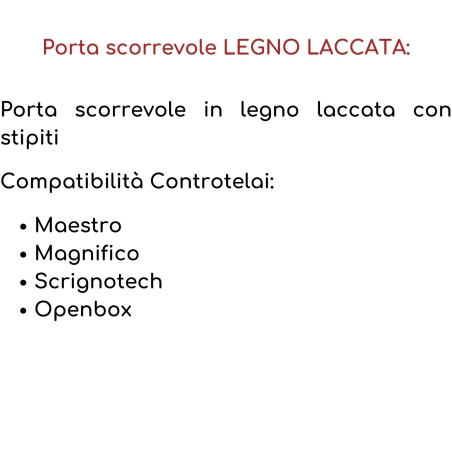 Porta scorrevole laccata con stipiti Scrigno -13