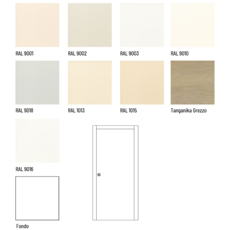 Porta filomuro scorrevole laccata Scrigno -3