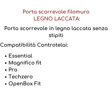 Porta filomuro scorrevole laccata Scrigno -5