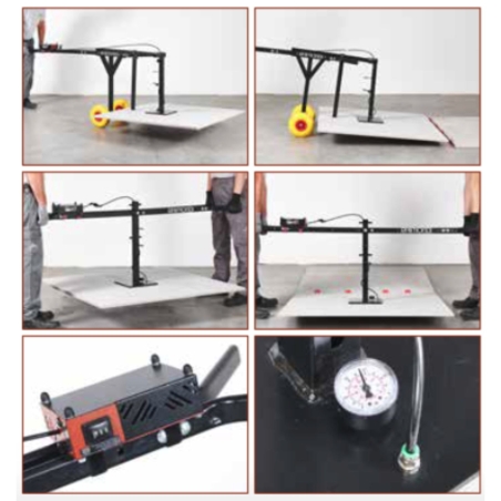 Manipulation et pose de carreaux avec ventouse à batterie TSX RaimondiRAIMONDI
