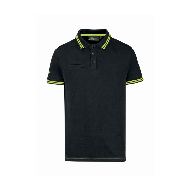 Polo en coton U-Power Way Noir Carbone -1