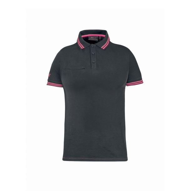Polo en coton U-Power Way Way Lady Grey Fuxia -1