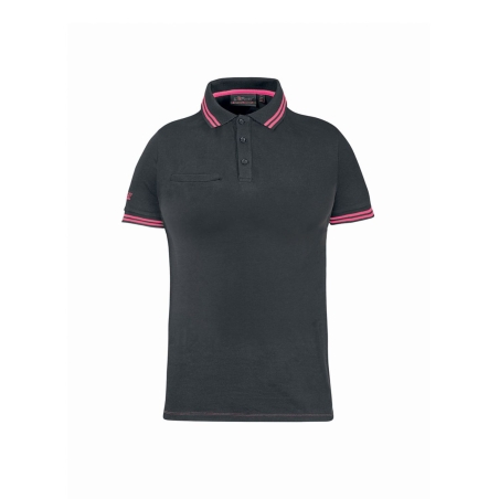 Polo en coton U-Power Way Way Lady Grey Fuxia -1