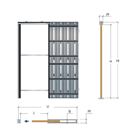 Controtelaio filomuro cartongesso 100 Scrigno Essential Platinum -4