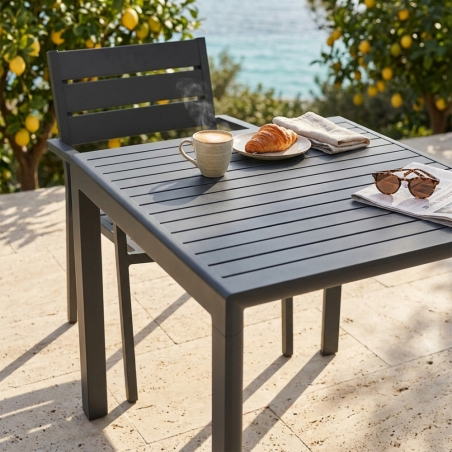 Tavolo in alluminio 80x80cm Antracite - RosarioEDENYA