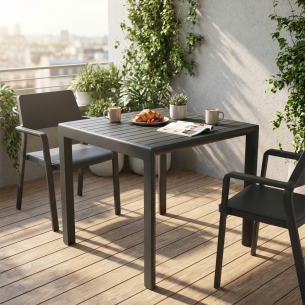 Tavolo in alluminio 80x80cm Antracite - RosarioEDENYA