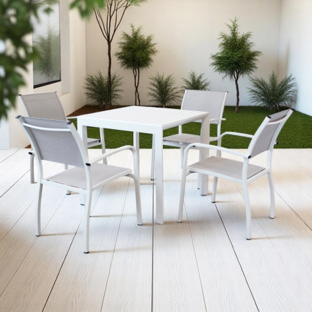 copy of Tavolo in alluminio 80x80cm Antracite - RosarioEDENYA