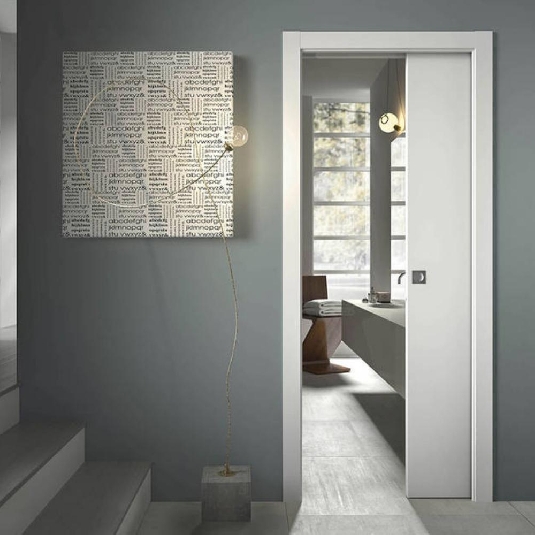 Contre-châssis porte coulissante unique pour enduit 125mm Scrignotech by Scrigno -4