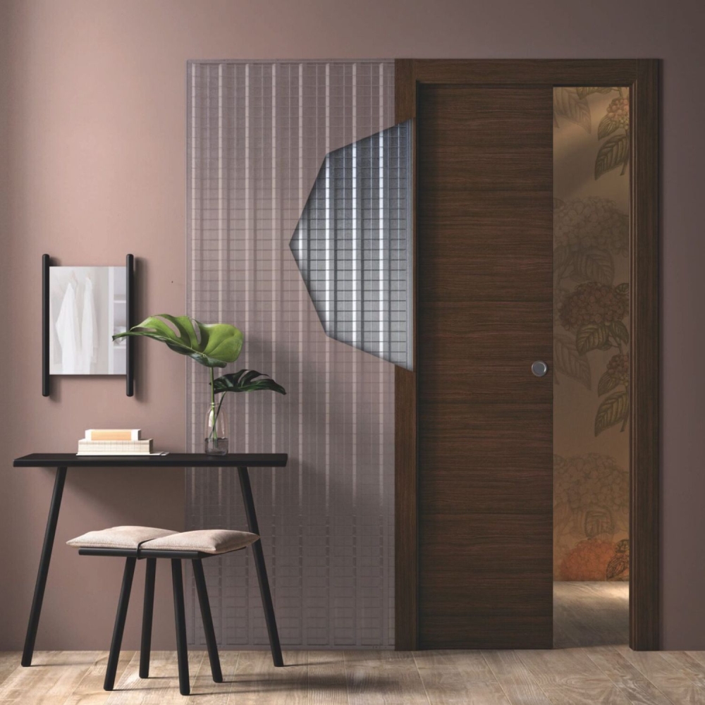 Contre-châssis porte coulissante unique pour enduit 125mm Scrignotech by Scrigno -7